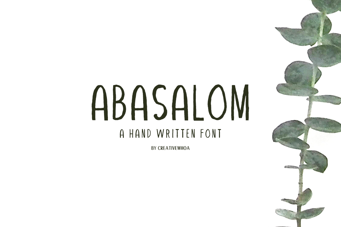 Abasalom: A Handwritten Font for Authentic Small Business Branding