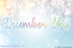 December Sky: A Festive Script Font for Editorial Design