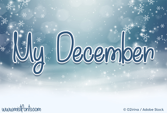 My December: The Holiday Handwritten Font for Engaging Social Media Graphics