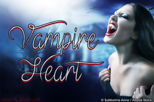 Vampire Heart: A Script Amp Typeface for Editorial Design