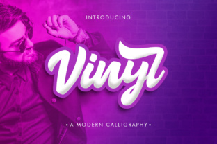 Vinyl Typeface: A Bold Script for Handmade Product Branding